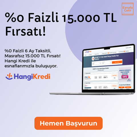 Hangi Kredi'de esnaflara özel %0 faizli krediler kampanya