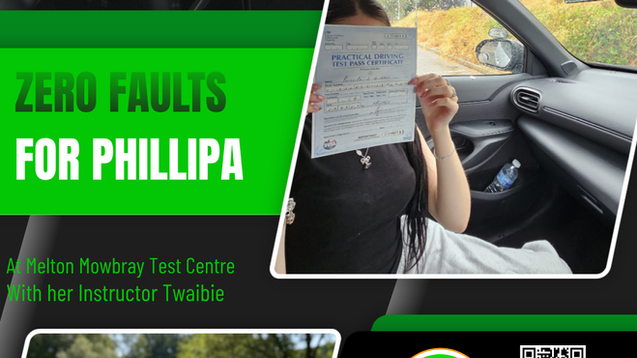 Flawless Drive in Heavy Rain: Phillipa Passes Her Automatic Driving Test with ZERO Faults!