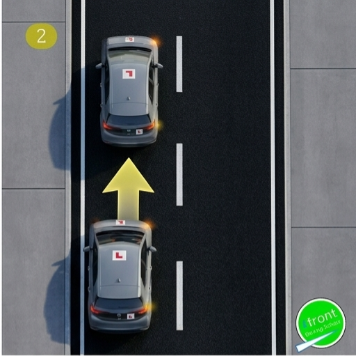 Pull up on right manoeuvre stage 2 4front Driving School 