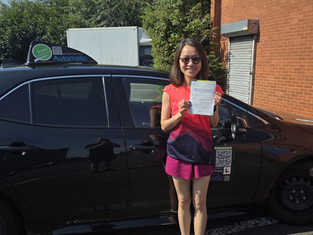 Driving Freedom for the Family! Circle Passes Her Automatic Driving Test in Loughborough