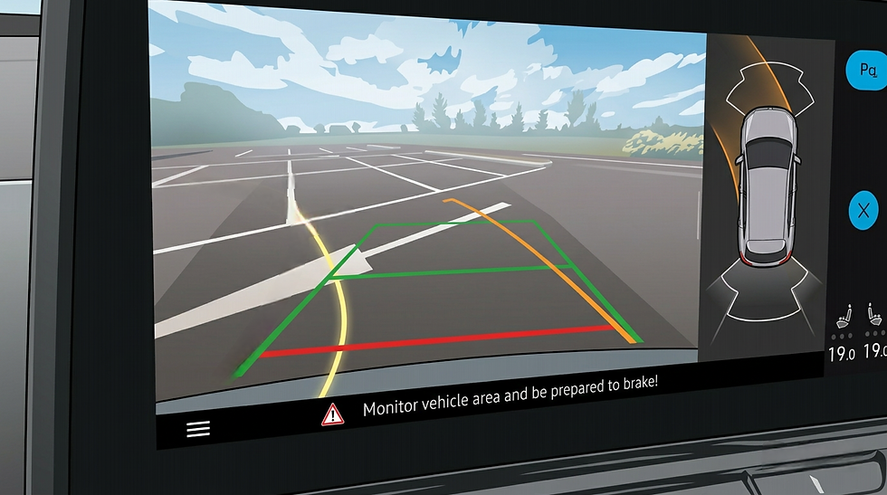 Parking camera 45 degree reverse bay 4front driving school 