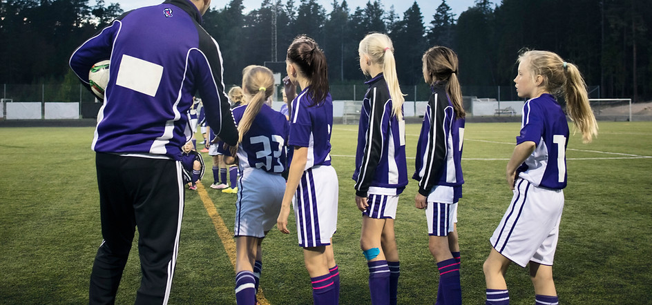 Girls Soccer Team in Practice