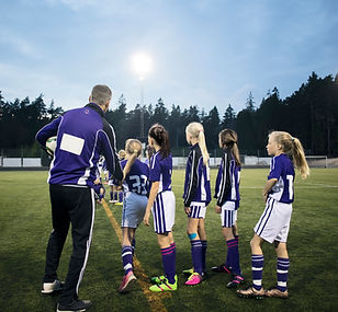 Girls Soccer Team in Practice