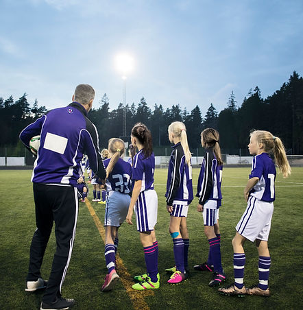 Girls Soccer Team in Practice