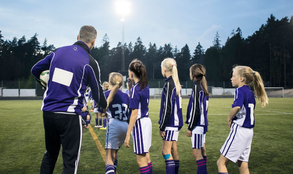 Girls Soccer Team in Practice