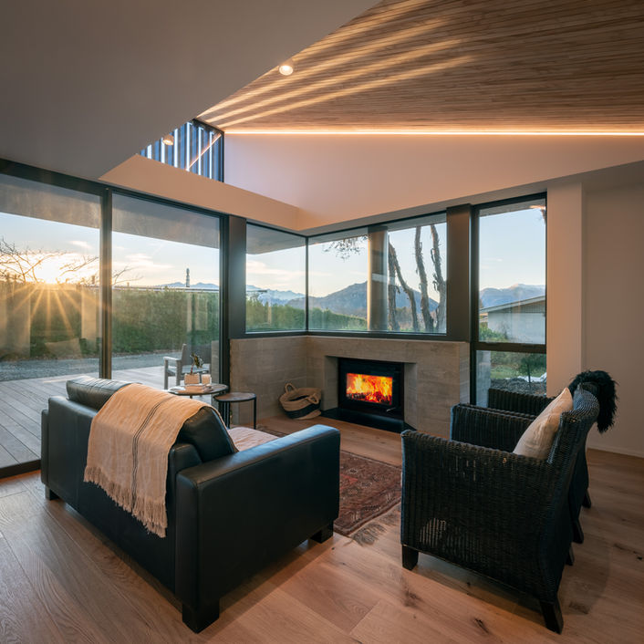Light reflecting on natural oak flooring