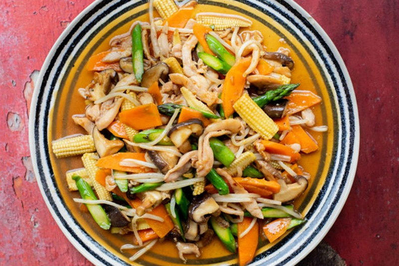 Arranged Food and Objects