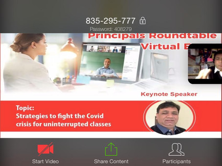 Virtual Principal Roundtable brings fraternity of education together to deal with covid cris