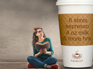 Woman Looking At Large Coffee