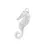 Miniatura: Charms Seahorse Con Zirconi Argento 925  18x9mm