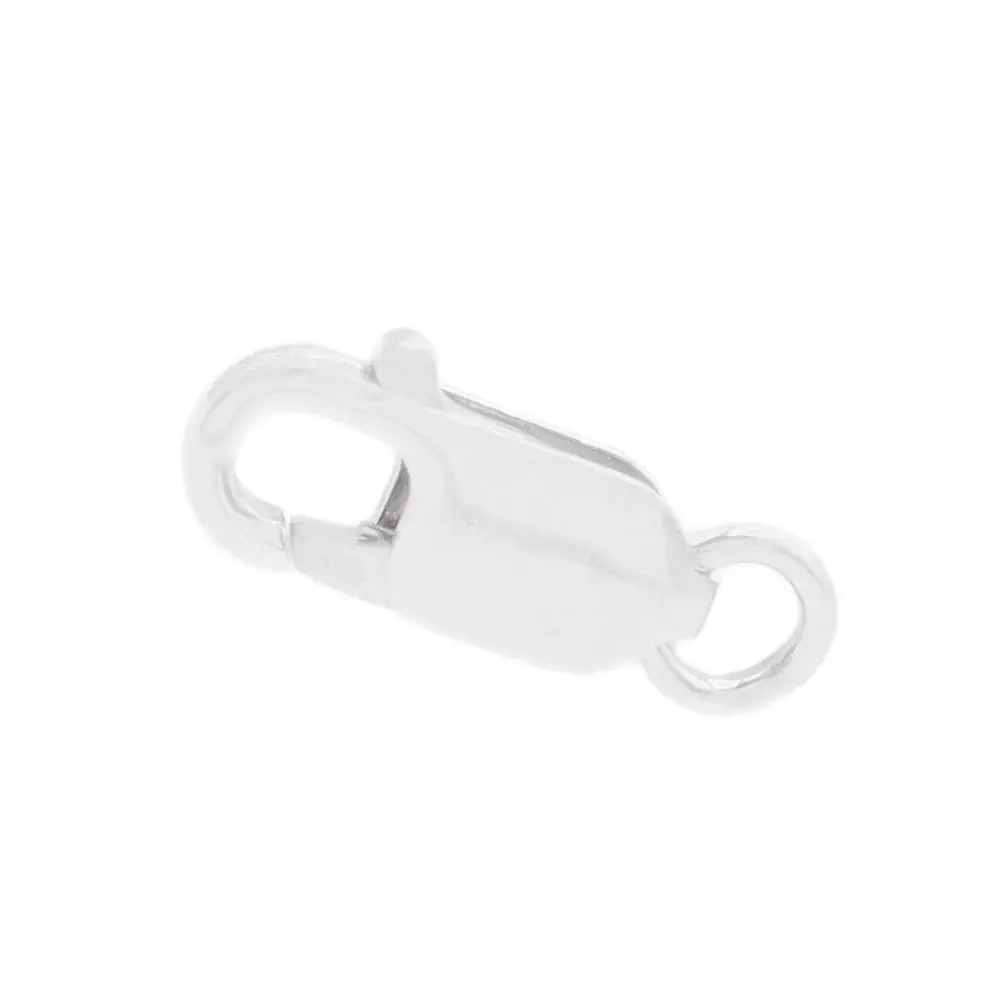 Chiusura Moschettone Allungato Argento 925 14x5mm