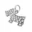 Miniatura: Pendente Cagnolino Con Zirconi Argento 925 17x11mm