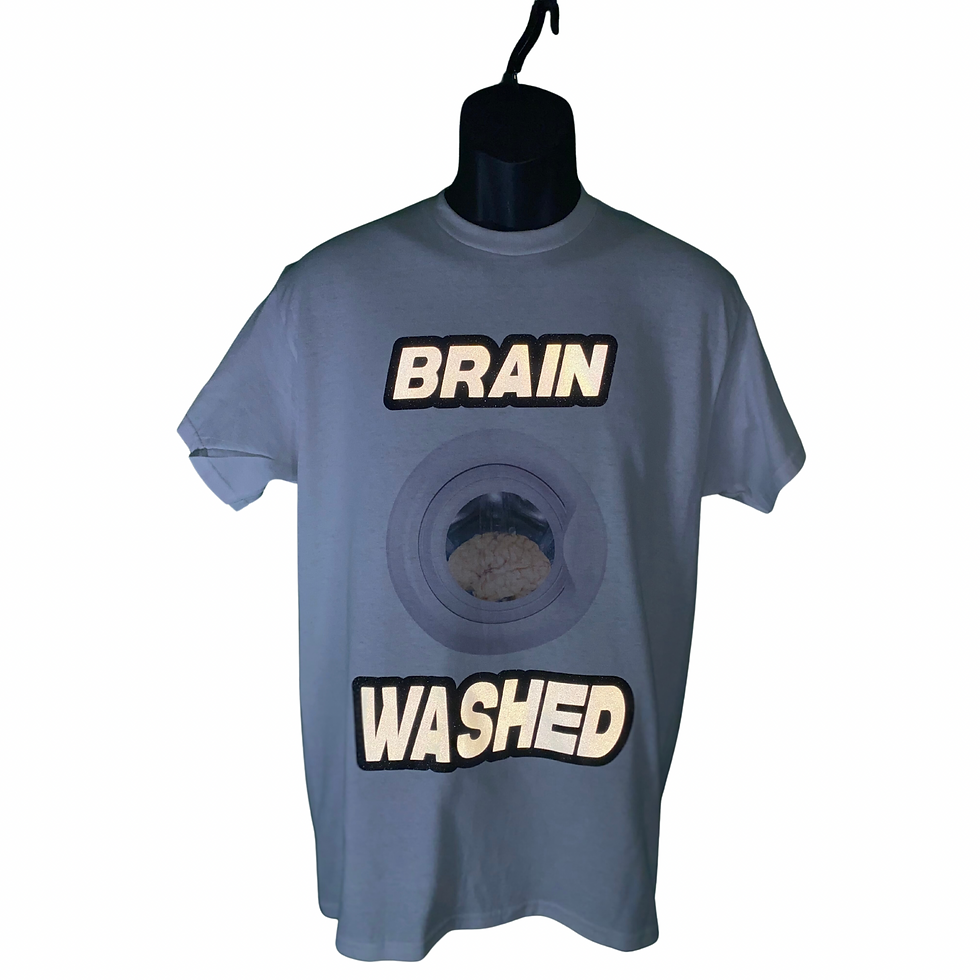 Thumbnail: Brain Washed Unisex White T Shirt