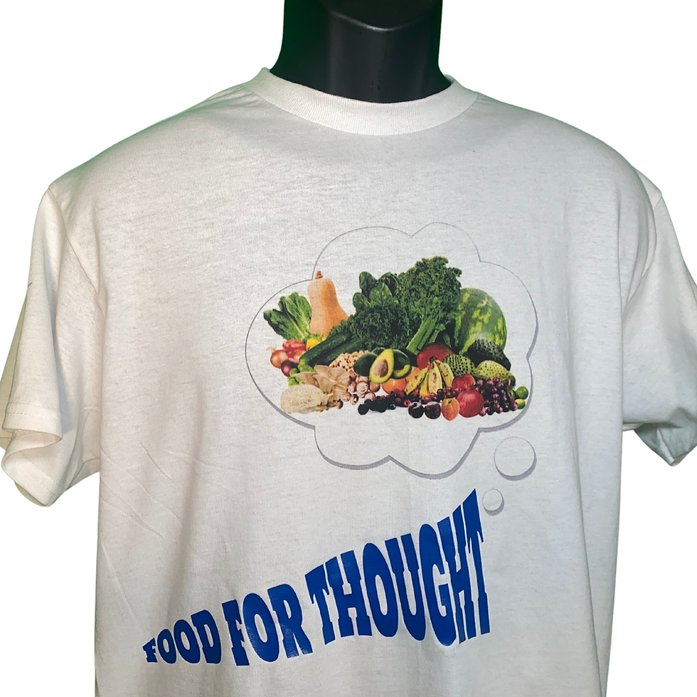 Thumbnail: Food For Thought Unisex White T Shirt