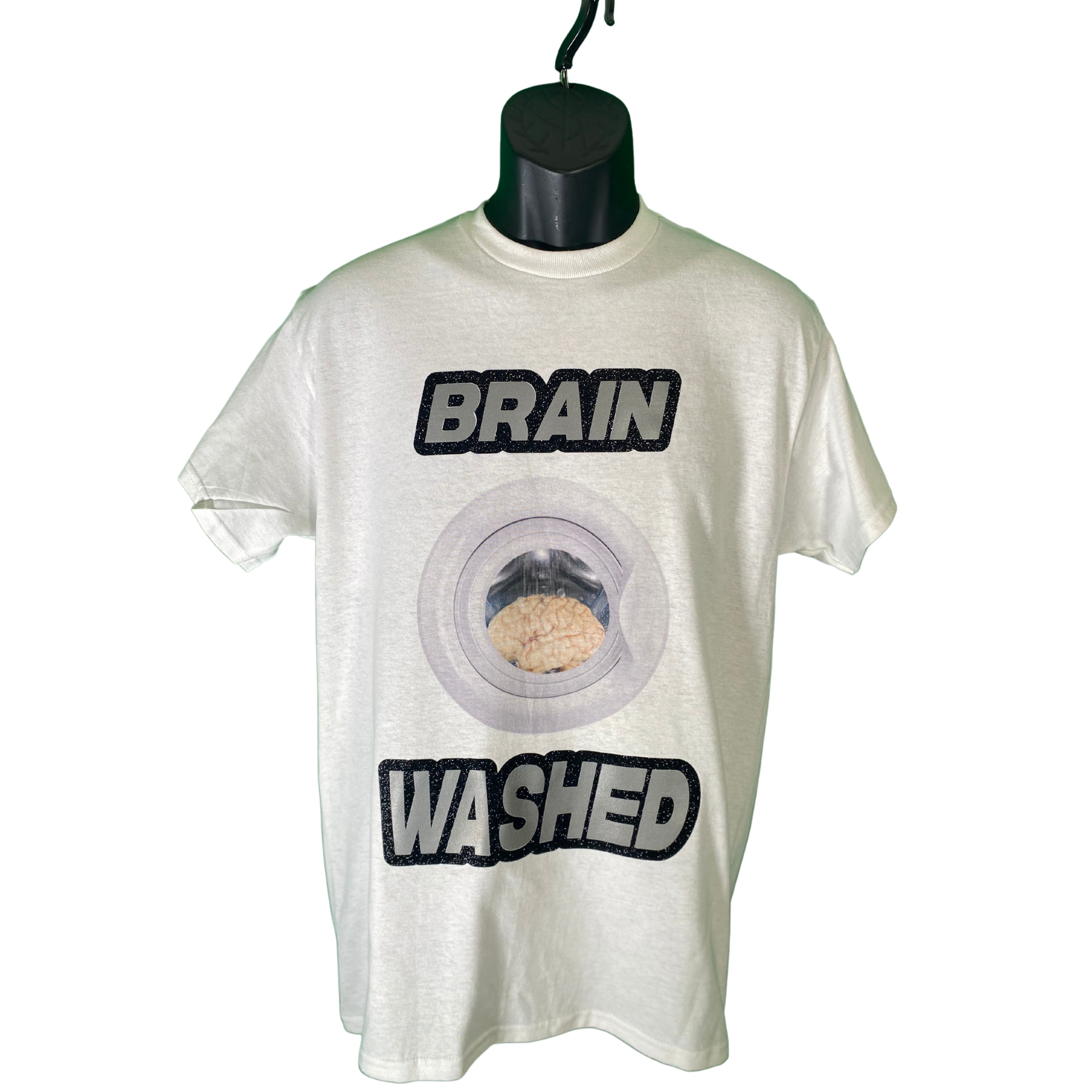 Brain Washed Unisex White T Shirt