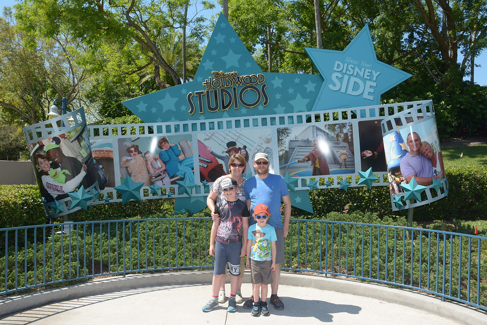 Family outside Disney Hollywood Studios