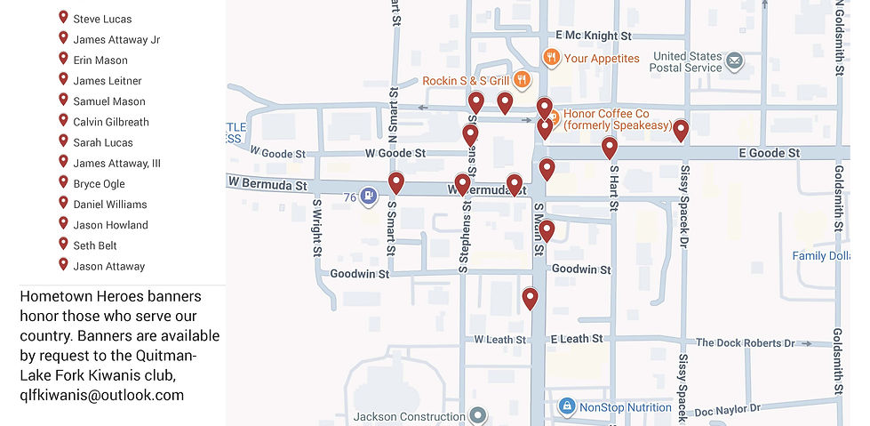 Banner location map with link
