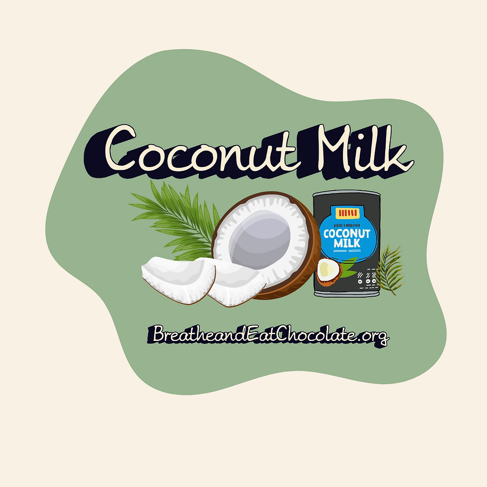 Coconut Milk graphic for Breathe & Eat Chocolate