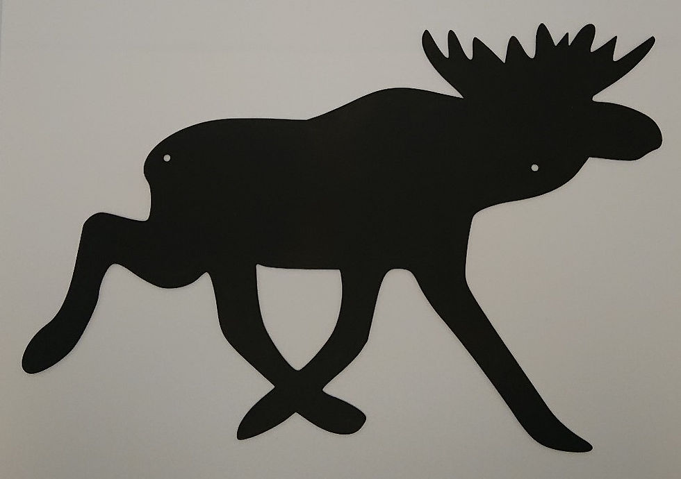 Thumbnail: Door / wall decoration - "King of the Forest" - untreated sheet metal