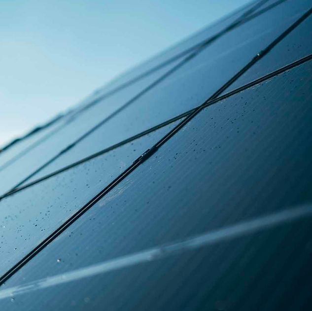 panneau solaire après la pluie