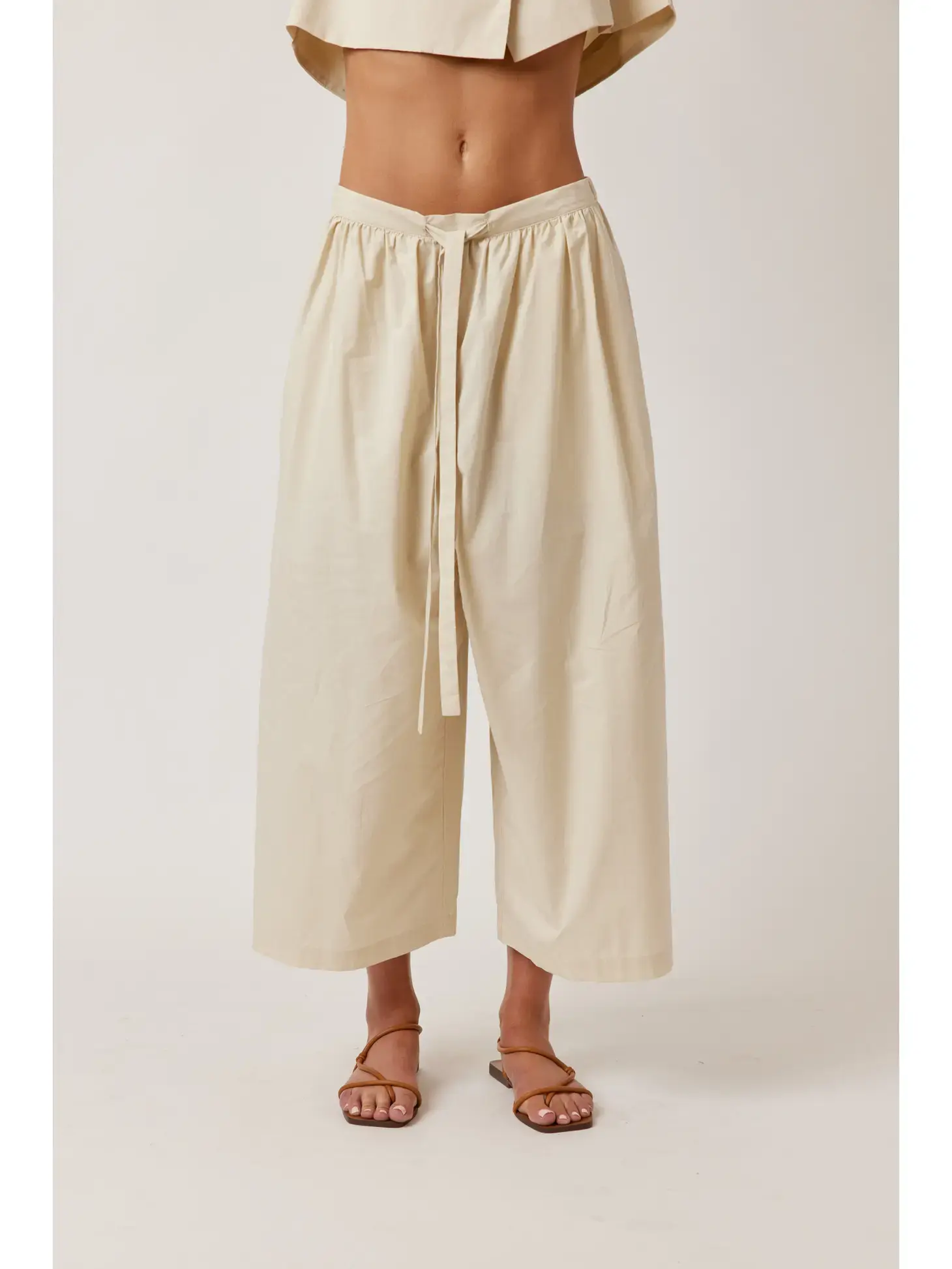 Cropped Cotton Pants