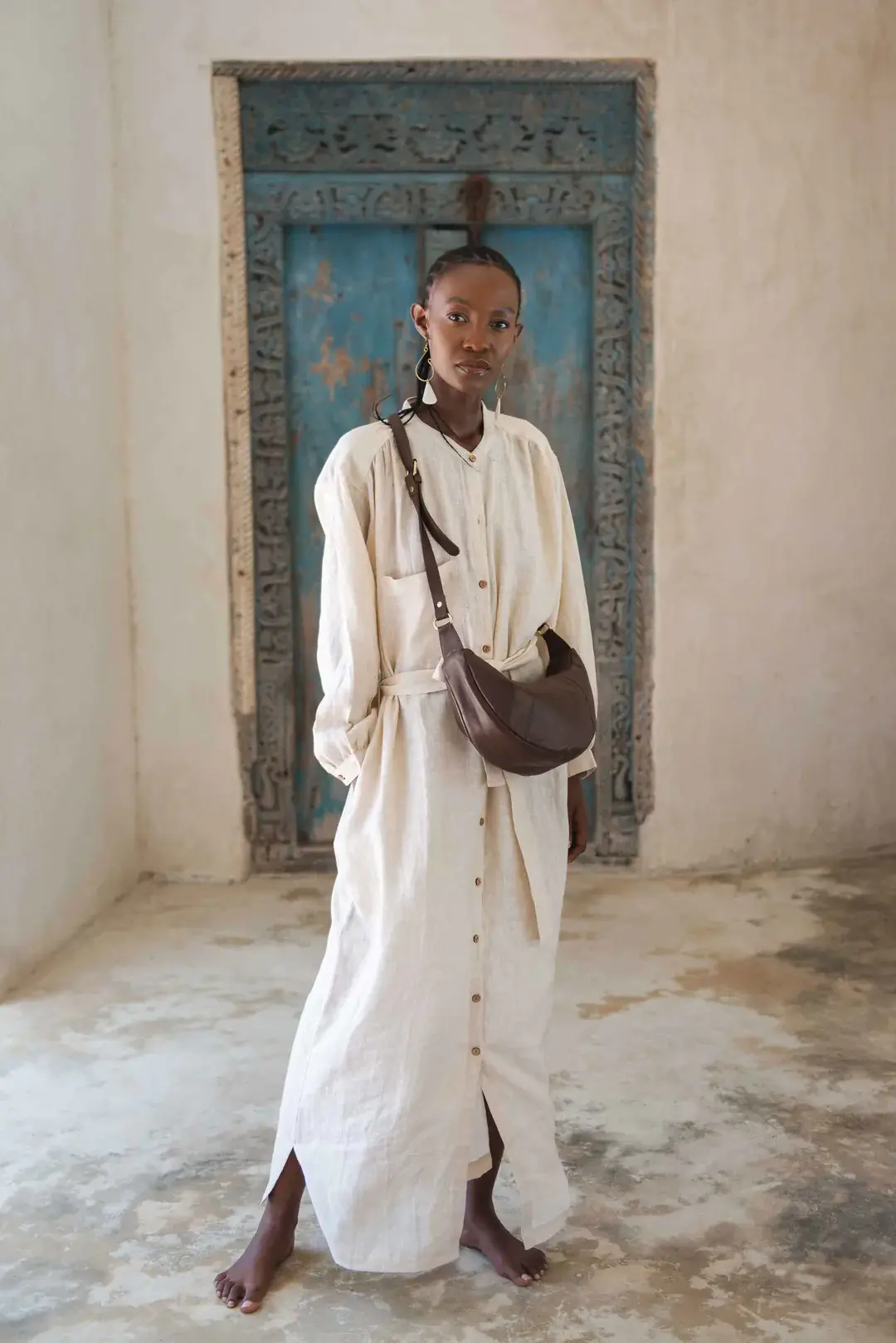 Creme Malkia Shirt Dress