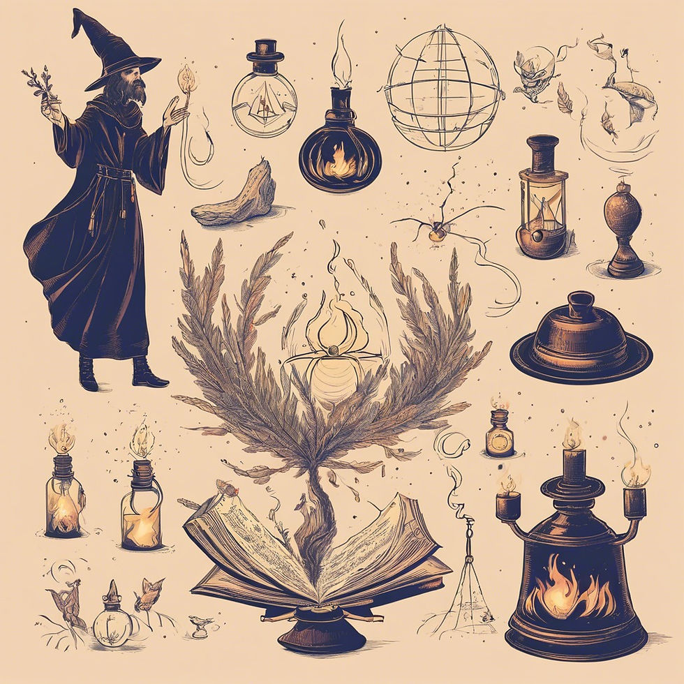 AI generated piece depicting words as "Spell Casters" and "Spell Breakers"