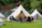 glamping tent at chiddfest music festival