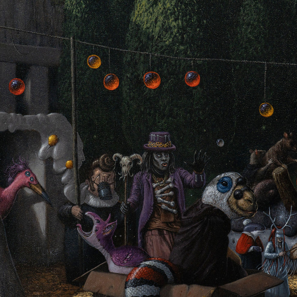 Thumbnail: Surrealist acrylic painting on canvas by Ronch