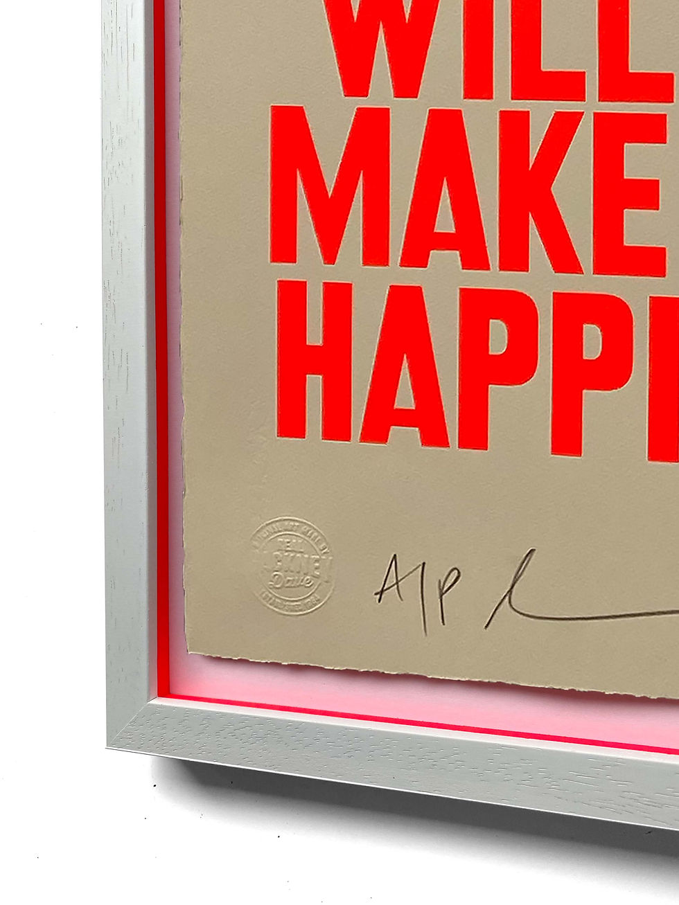 Thumbnail: Gentle reminder' (red on velvet) by Hackney Dave