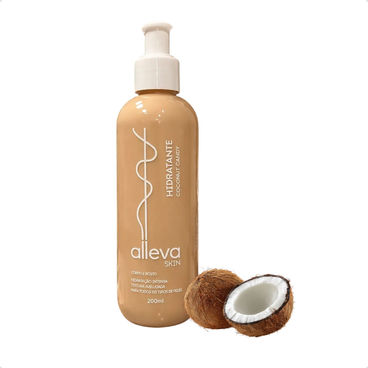 Creme Hidratante Nutritivo Corporal Coconut Alleva 200ml