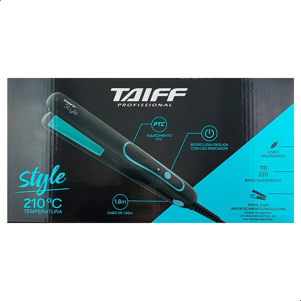 Miniatura: Prancha Style 210Cº Preto Bivolt Taiff