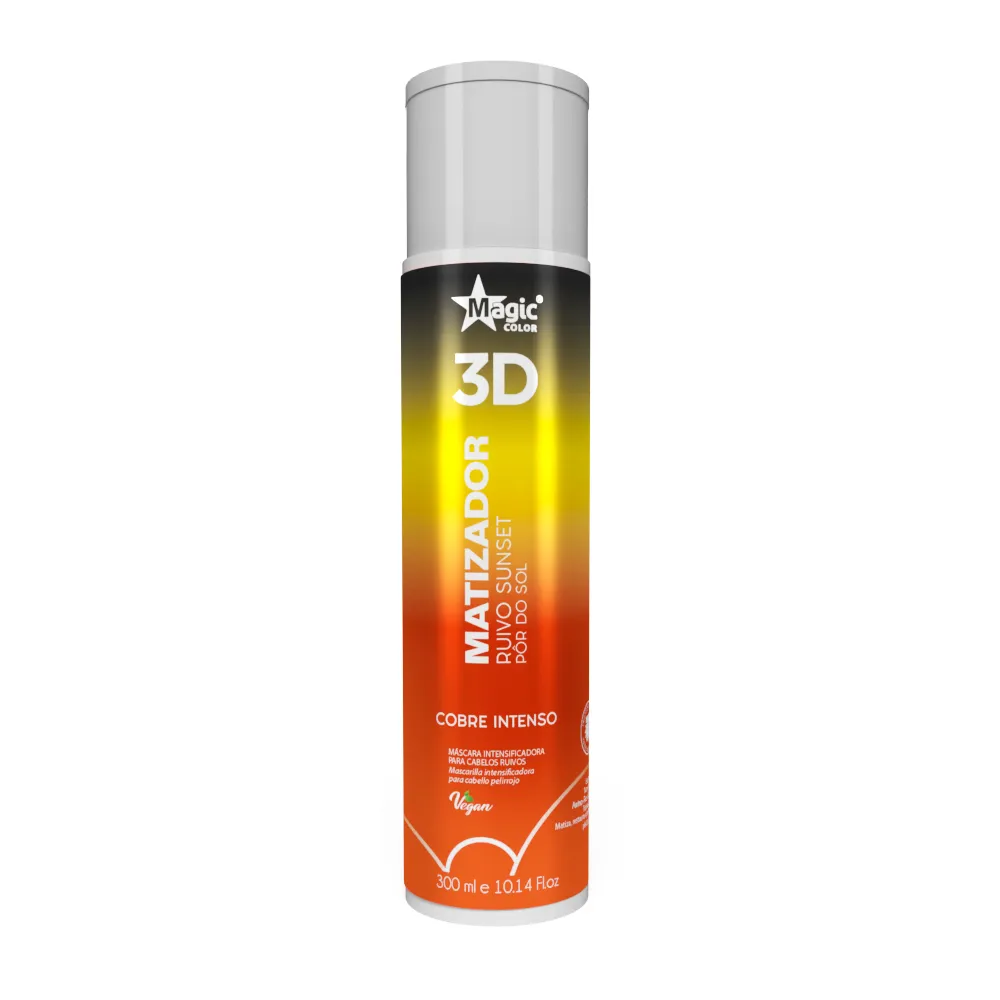 Matizador 3D Ruivo Sunset Pôr do Sol - Efeito Cobre Intenso - 300ml
