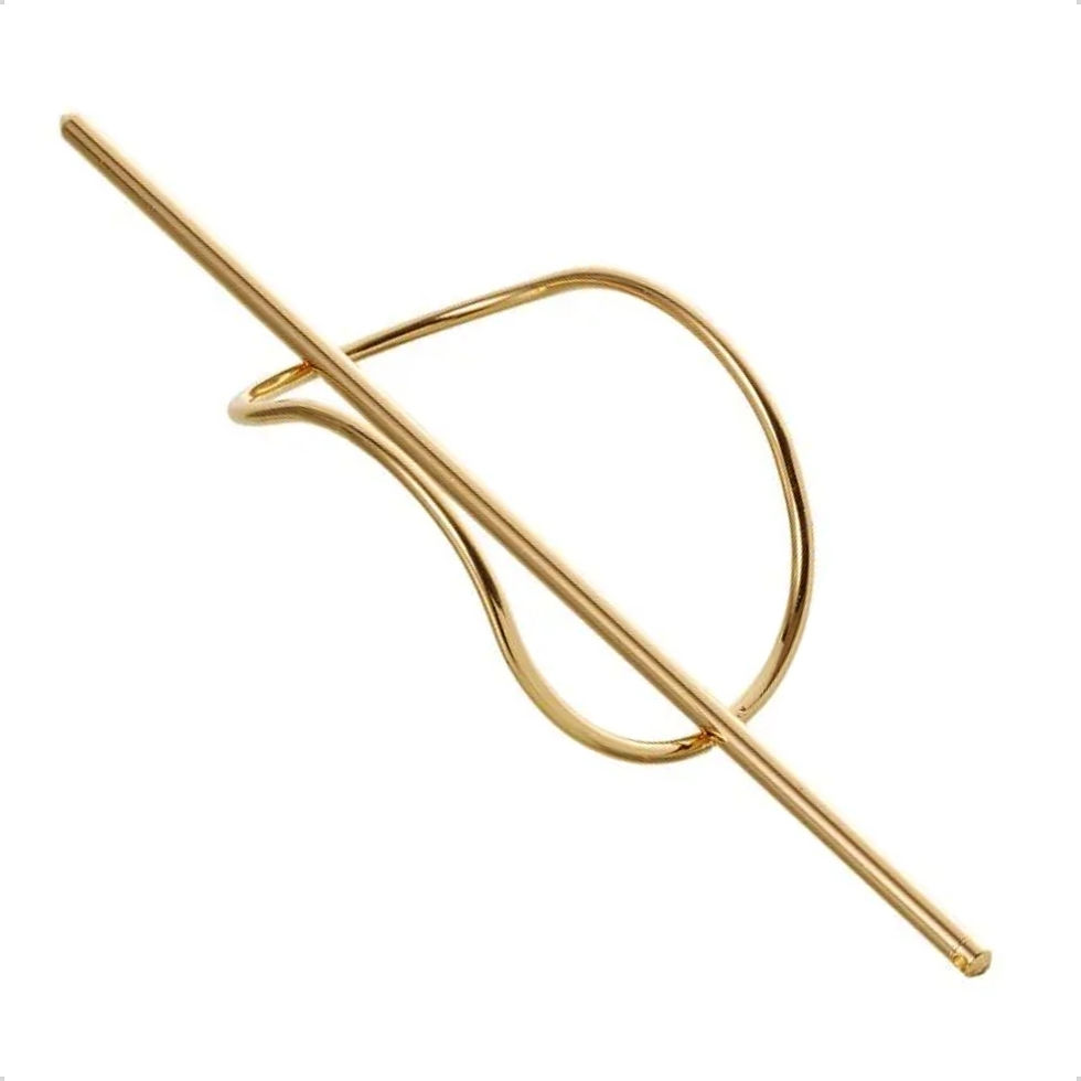 Miniatura: Presilha Prendedor Grampo Elegante Chique Gold Hair Proart
