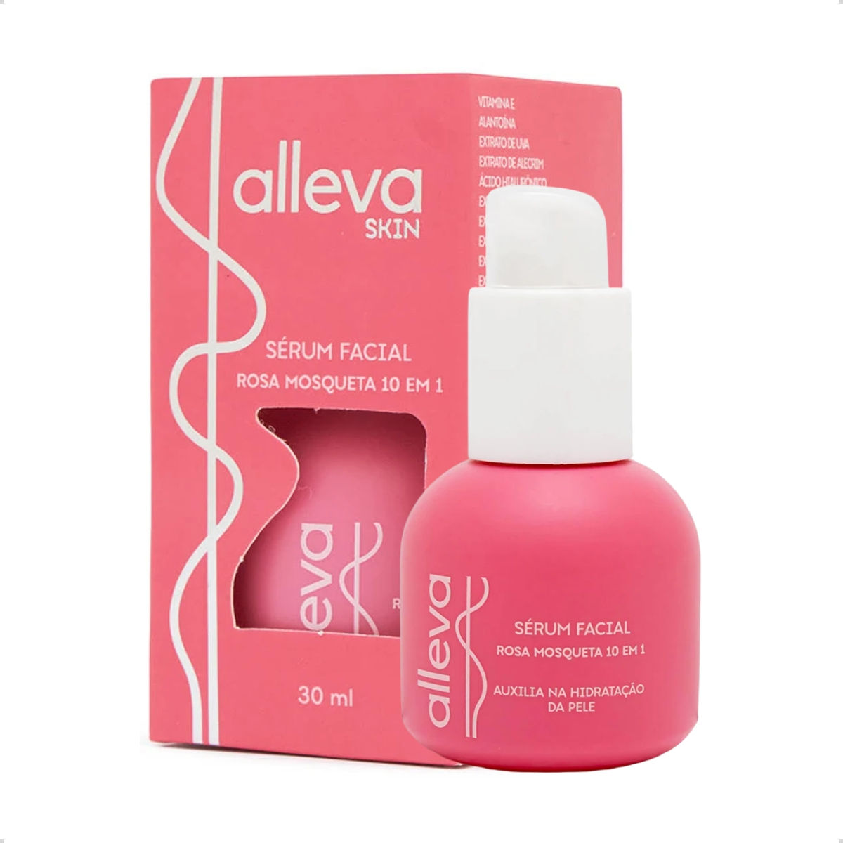 Sérum Facial 10 em 1 Rosa Mosqueta Alleva Skin 30ml