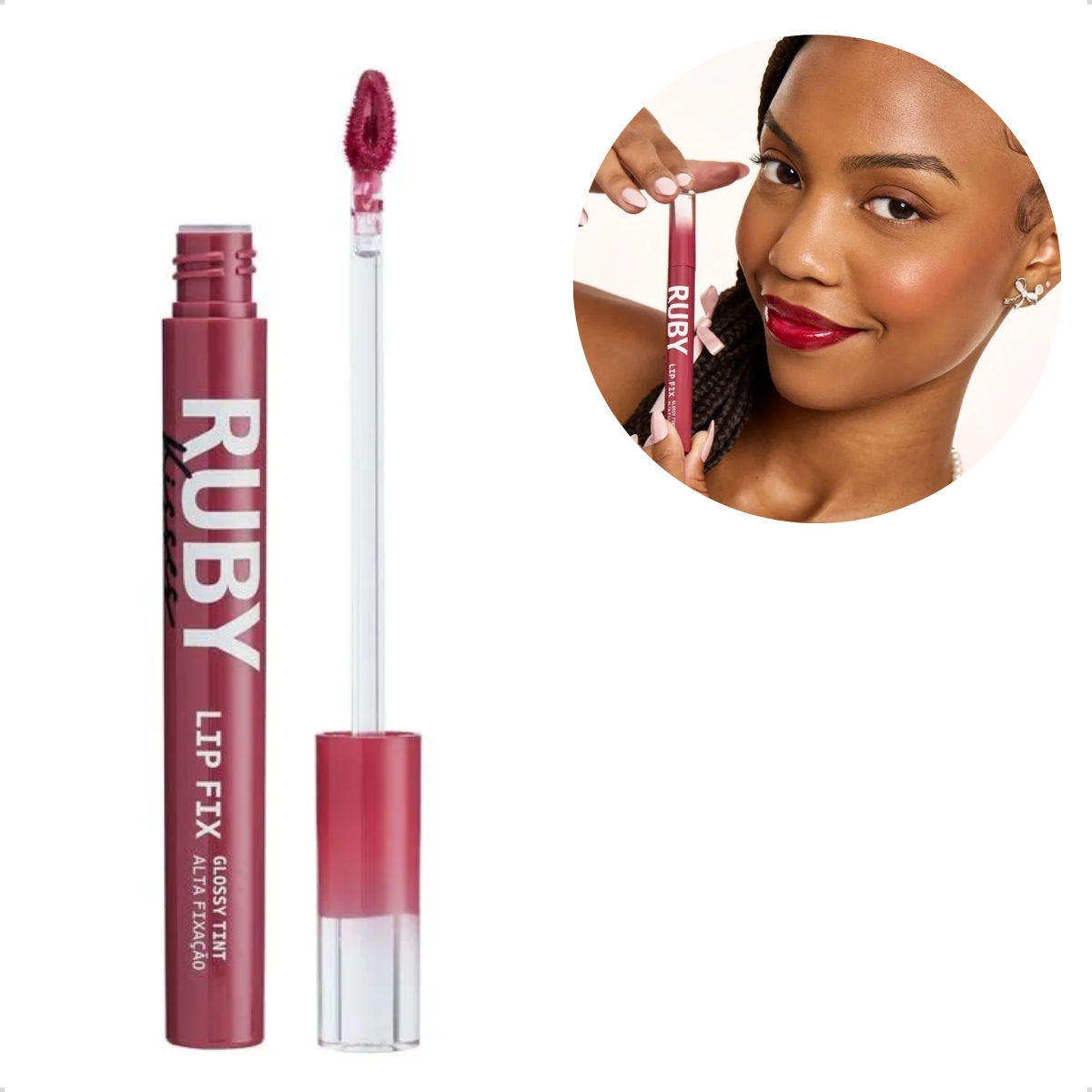 Lip Gloss Tint Fix Ruby Kisses Berry Charm Cor 05 Kiss Ny