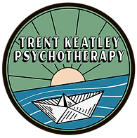 Paper boat in water with sunset Trent Keatley Psychotherapy