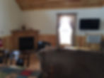 Cabin 2 Living Area w/Gas Fireplace & TV