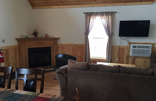 Cabin 2 Living Area w/Gas Fireplace & TV