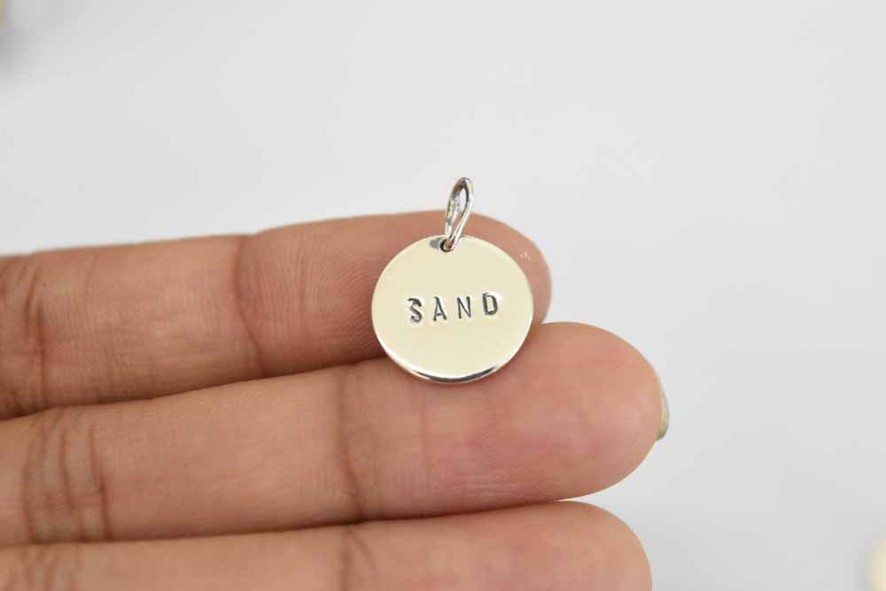 Sand Stamp Pendants.925 Sterling Silver