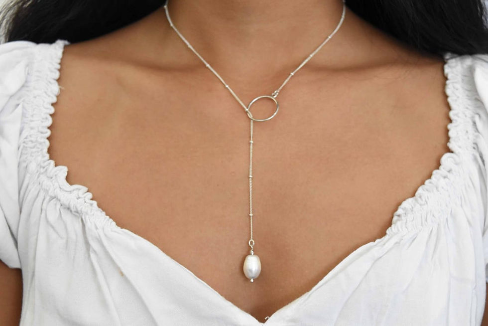Pearl Necklace.925 Sterling Silver
