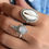Thumbnail: Runcing Moonstone Ring .925 Sterling Silver