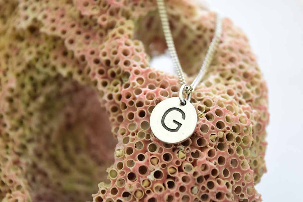 Thumbnail: Stamp A-Z Pendants.925 Sterling Silver