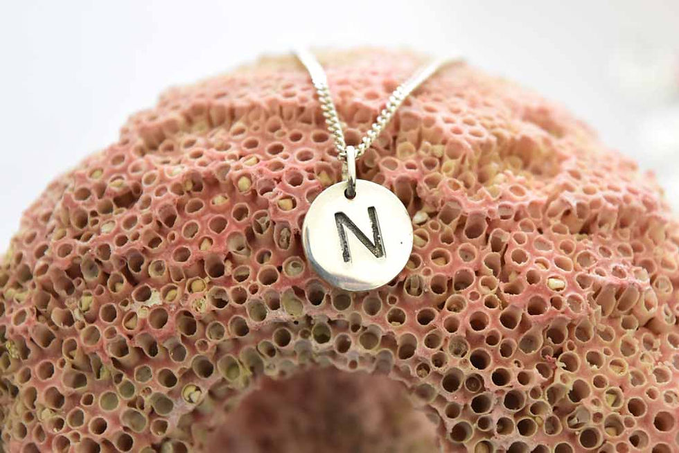 Thumbnail: Stamp A-Z Pendants.925 Sterling Silver