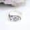 Thumbnail: Star Moon Zirconia Plated Ring .925 Sterling Silver