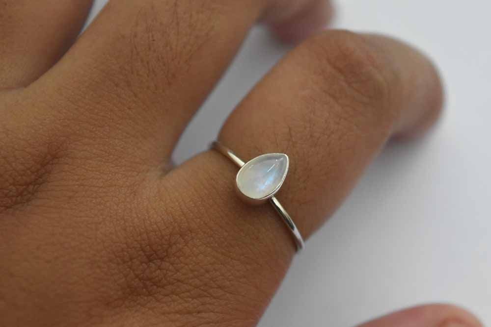 Moonstone Rings.925 Sterling Silver