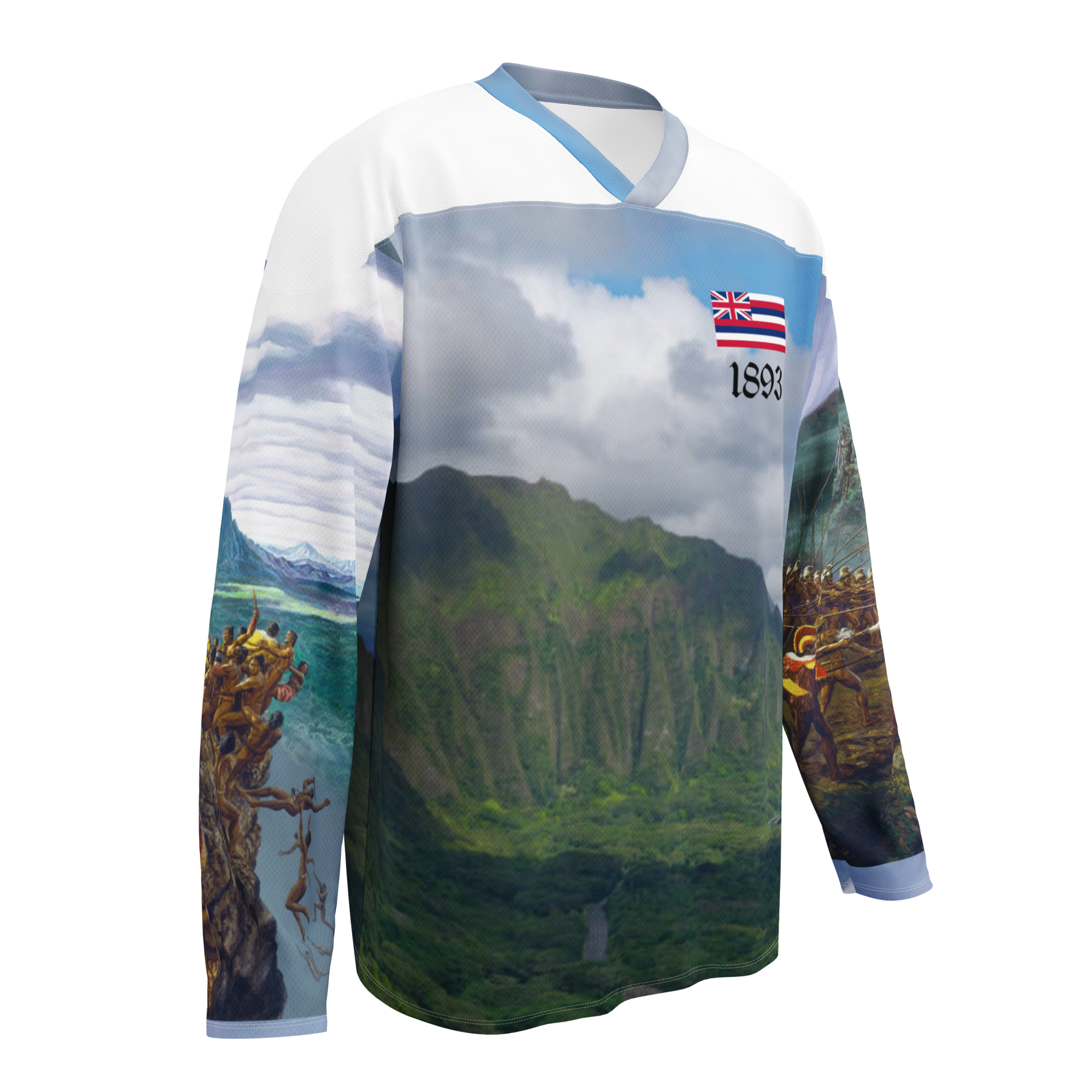 Push'em over the Pali Recycled hockey fan jersey