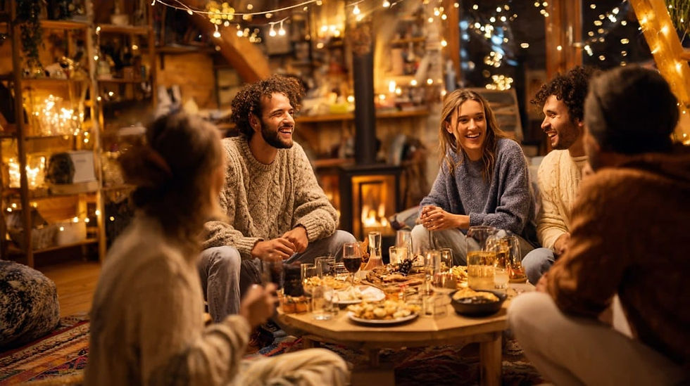 La bannière du centre commercial nous a encouragés à faire des projets dont on n'avait pas besoin.