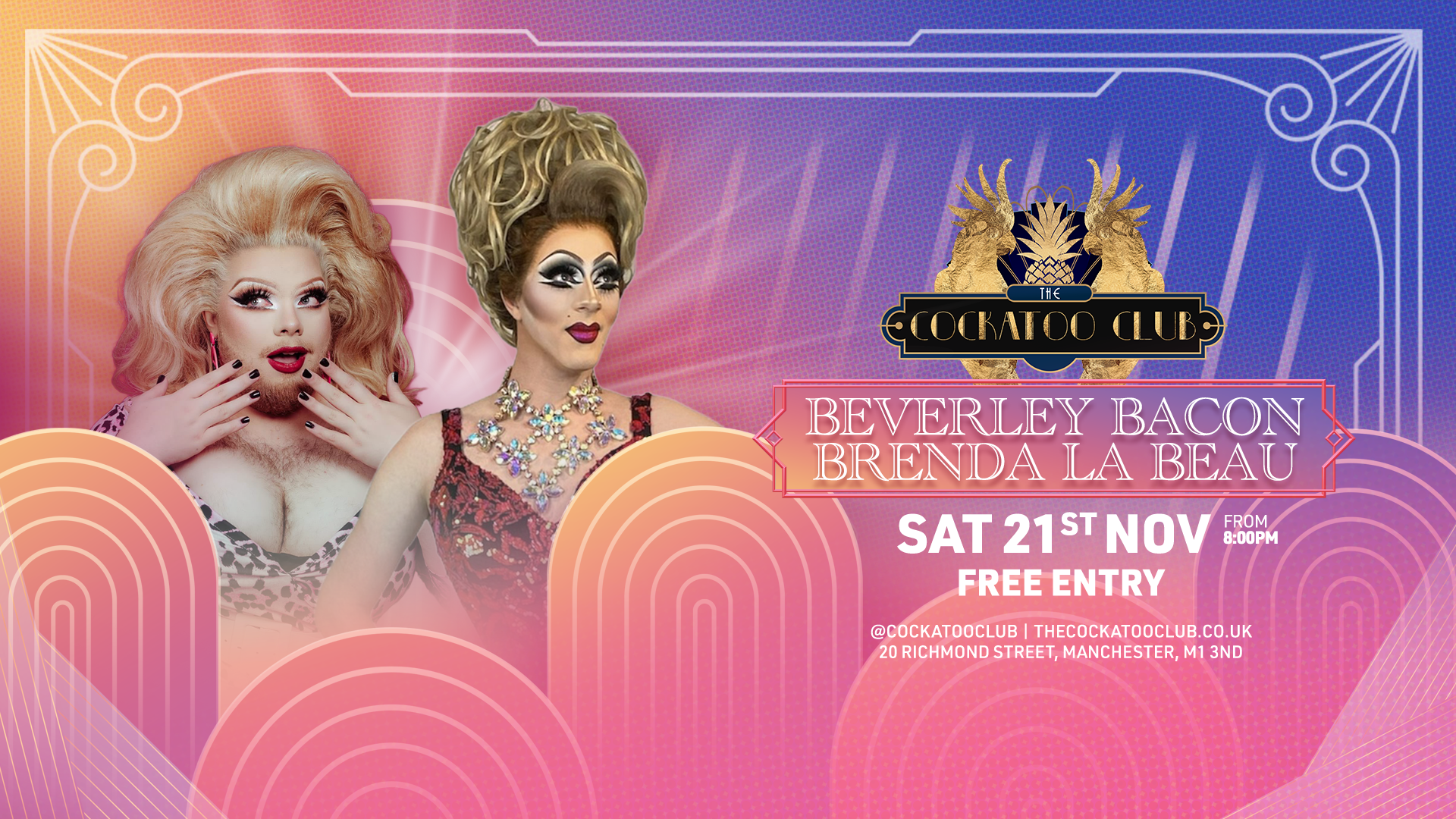 Cocktails & Cabaret with Beverley Bacon and Brenda La Beau