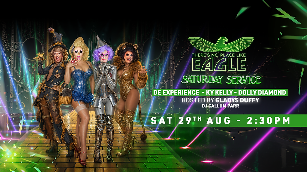 PRIDE 2026 - Saturday Service: DE Experience, KY Kelly & Dolly Diamond with hostess Gladys Duffy